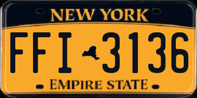 NY license plate FFI3136