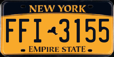 NY license plate FFI3155