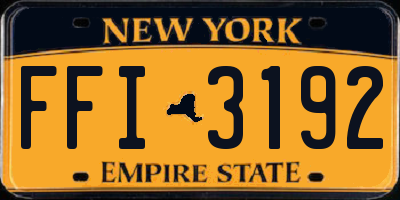NY license plate FFI3192