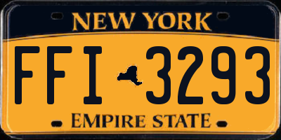 NY license plate FFI3293