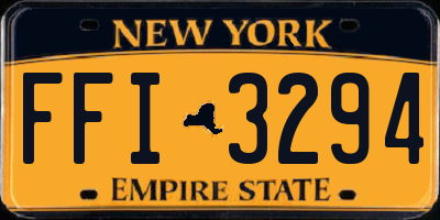 NY license plate FFI3294