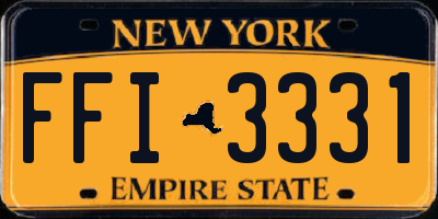 NY license plate FFI3331