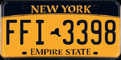 NY license plate FFI3398