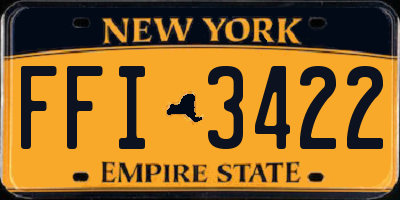 NY license plate FFI3422