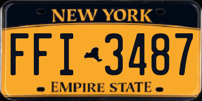 NY license plate FFI3487