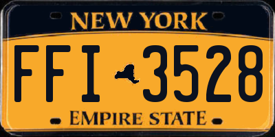 NY license plate FFI3528
