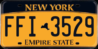 NY license plate FFI3529