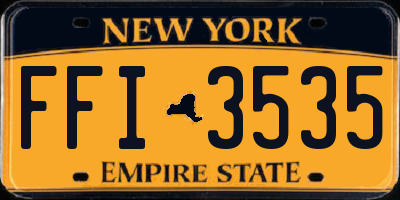 NY license plate FFI3535