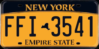 NY license plate FFI3541