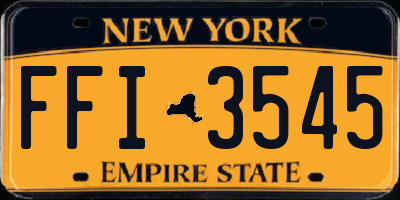 NY license plate FFI3545
