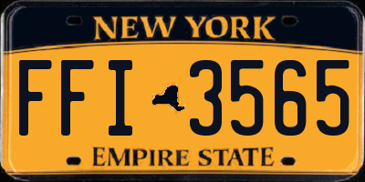 NY license plate FFI3565