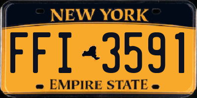 NY license plate FFI3591