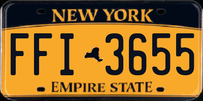 NY license plate FFI3655