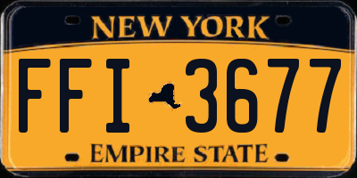 NY license plate FFI3677