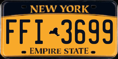 NY license plate FFI3699