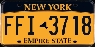 NY license plate FFI3718