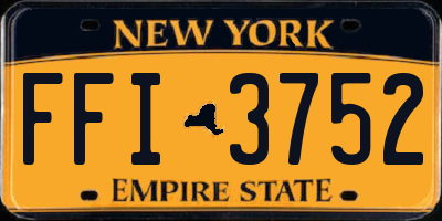 NY license plate FFI3752