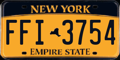 NY license plate FFI3754