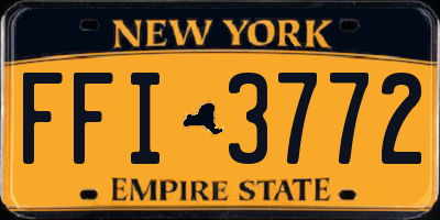 NY license plate FFI3772