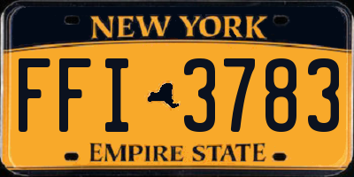 NY license plate FFI3783