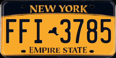 NY license plate FFI3785