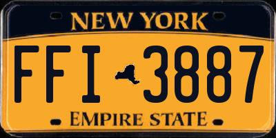 NY license plate FFI3887