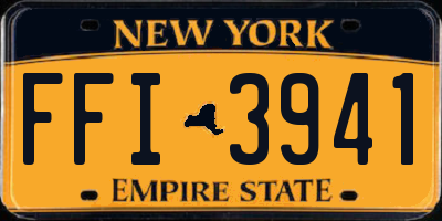 NY license plate FFI3941