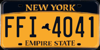 NY license plate FFI4041