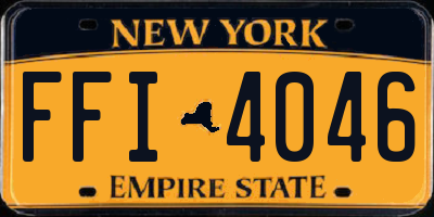 NY license plate FFI4046