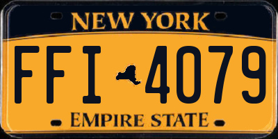 NY license plate FFI4079