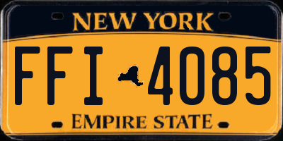 NY license plate FFI4085