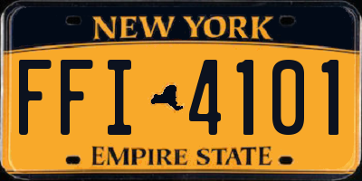 NY license plate FFI4101