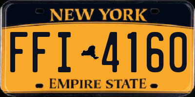 NY license plate FFI4160
