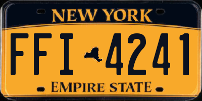 NY license plate FFI4241