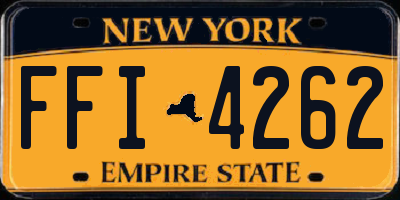 NY license plate FFI4262