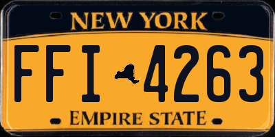 NY license plate FFI4263