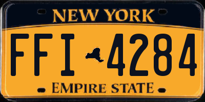 NY license plate FFI4284