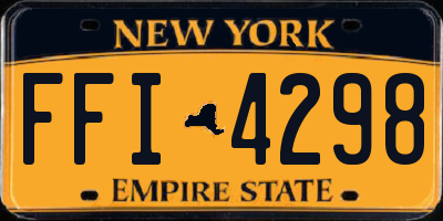 NY license plate FFI4298