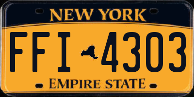 NY license plate FFI4303