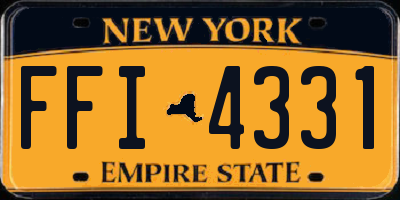 NY license plate FFI4331