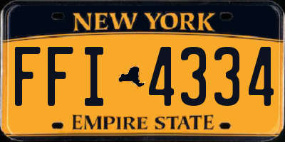 NY license plate FFI4334