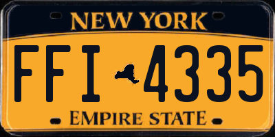NY license plate FFI4335