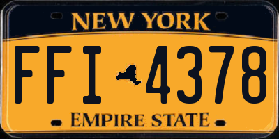 NY license plate FFI4378