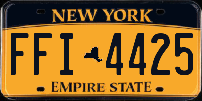 NY license plate FFI4425