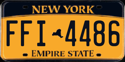 NY license plate FFI4486