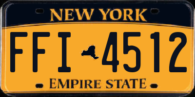 NY license plate FFI4512
