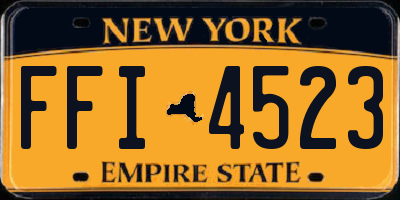 NY license plate FFI4523