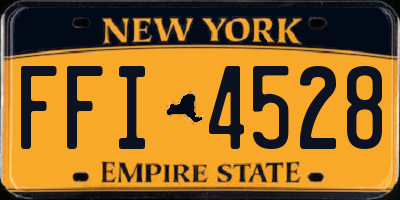 NY license plate FFI4528