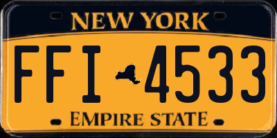 NY license plate FFI4533