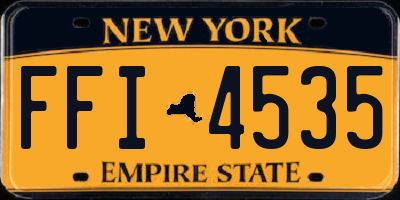 NY license plate FFI4535